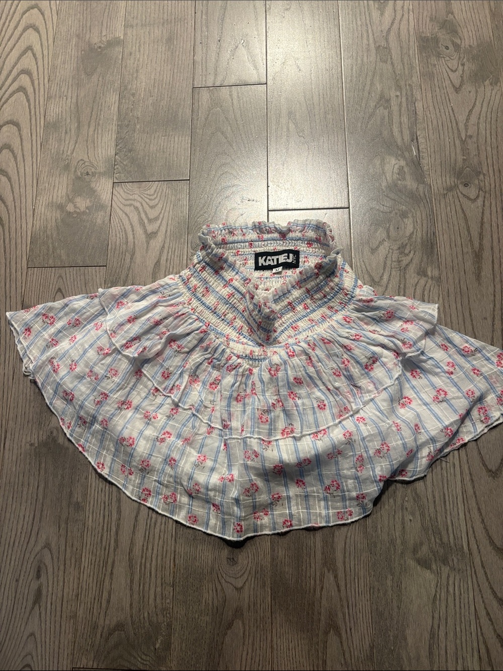 Katie J NYC Kids White Floral Brooke Skirt, size Medium